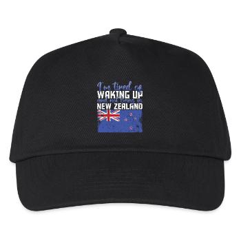 Tired Waking Up Not Being In New Zealand - Kids’ Baseball Cap - black - Front