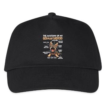 Deutscher Schäferhund Hundehalter Hundeliebhaber  - Kinder Basecap - Schwarz - Vorne
