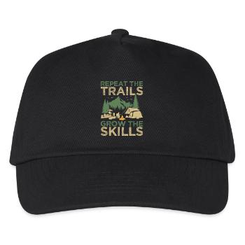 Girl Scout Leader Repeat The Trails Scout - Kinder Basecap - Schwarz - Vorne