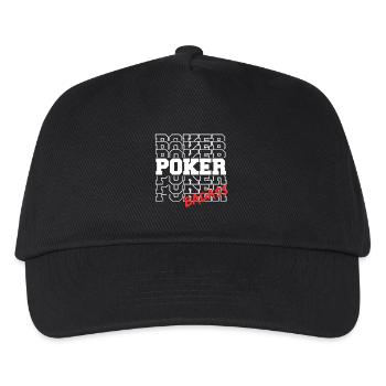 Poker Badass BLC - Kinder Basecap - Schwarz - Vorne