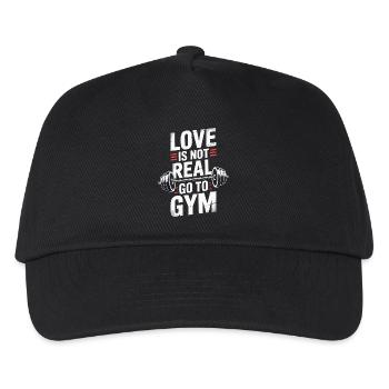 L’amour n’est pas réel - direction la salle de sport - Casquette de baseball Enfant - noir - Devant