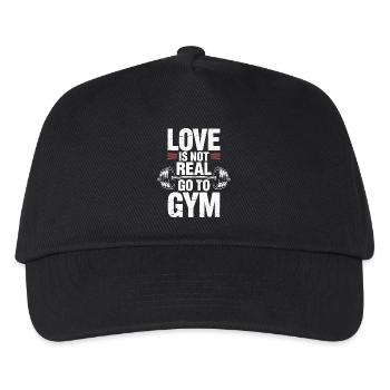 L’amour n’est pas réel - direction la salle de sport - Casquette de baseball Enfant - noir - Devant
