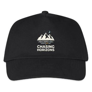 Chasing Horizons Night Mountains Motif - Kids’ Baseball Cap - black - Front