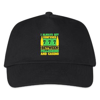 Gambling Fan Confused Between Pellegrino & Casino - Kids’ Baseball Cap - black - Front