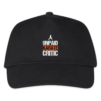 Unpaid Karate Critic Funny Martial Arts Design - Kids’ Baseball Cap - black - Front