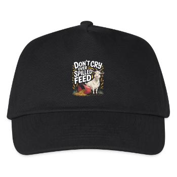 Ne pleure pas pour la nourriture | Humour de l’écurie de chèvre - Casquette de baseball Enfant - noir - Devant