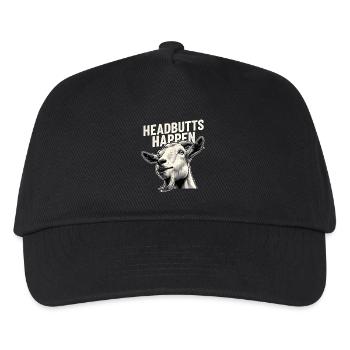 Le coup de tête arrive | Humour de fesses de chèvre - Casquette de baseball Enfant - noir - Devant
