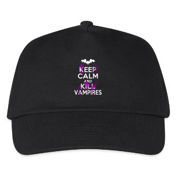 Keep Calm And Kill Funny Witty Vampires - Kids’ Baseball Cap - black - Front