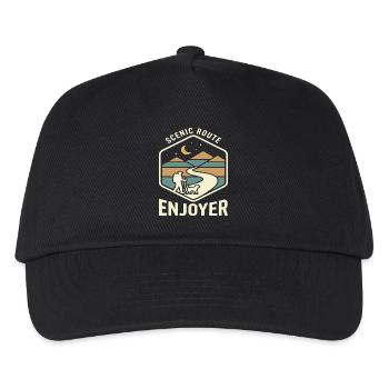 Scenic Route Enjoyer Wander Motif - Kids’ Baseball Cap - black - Front