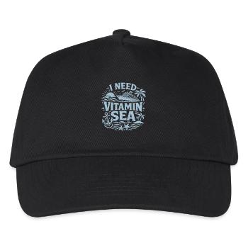 I Need Vitamin Sea | Cruise pun motif - Kids’ Baseball Cap - black - Front