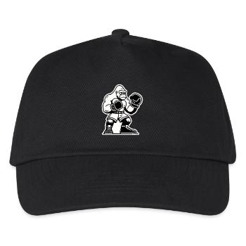 Gorilla Boxer Bold Outline - Kids’ Baseball Cap - black - Front