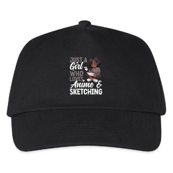Nur Ein Mädchen Das Anime Liebt Und Zeichnet Otaku - Kinder Basecap - Schwarz - Vorne