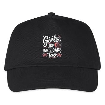 Car Racing Sayings Girl Racing Car Gift - Kids’ Baseball Cap - black - Front