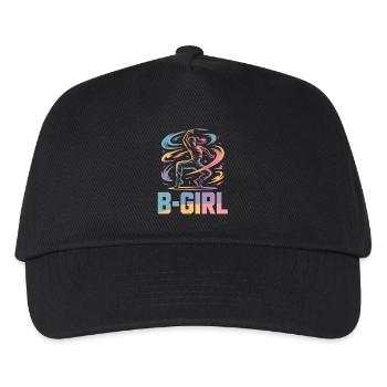 B-Girl Breakdance Streetstyle Retro Design - Kinder Basecap - Schwarz - Vorne