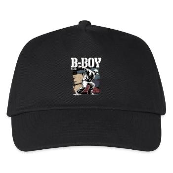 B-Boy Breakdance Streetstyle Breakdancer - Casquette de baseball Enfant - noir - Devant