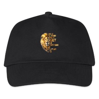 I Can Do All Things Christ Savior Lion Christian - Kids’ Baseball Cap - black - Front