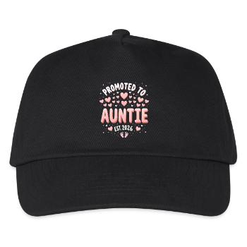Aunt 2026 Aunt 2026 Promoted to Aunt 2026 - Kids’ Baseball Cap - black - Front