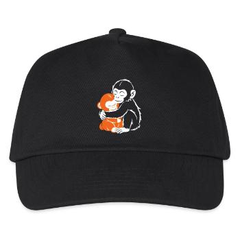 Hugging Monkeys Cozy Embrace - Kids’ Baseball Cap - black - Front