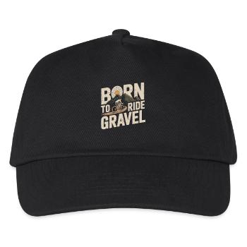 Born to Ride Gravel – Gravel Bike - Kids’ Baseball Cap - black - Front
