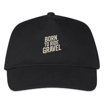 Born to Ride Gravel – Gravel Bike - Kids’ Baseball Cap - black - Front