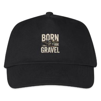 Born to Ride Gravel – Gravel Bike - Kids’ Baseball Cap - black - Front