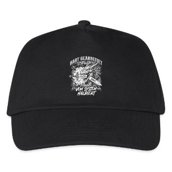 Travaillé dur, réduit de moitié par le système - Casquette de baseball Enfant - noir - Devant