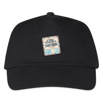 If Found Return To Santorini - Kinder Basecap - Schwarz - Vorne