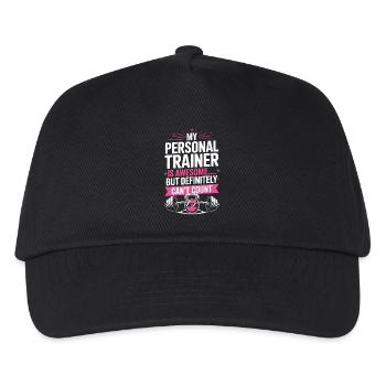 Fitnessstudio, Fitness - Kinder Basecap - Schwarz - Vorne