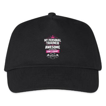 Fitnessstudio, Fitness - Kinder Basecap - Schwarz - Vorne