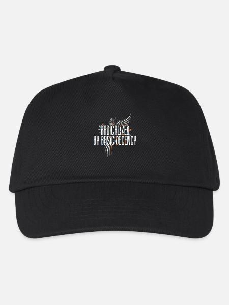 Radicalized by Basic Decency Shirt for Activists - Kinder Basecap - Schwarz