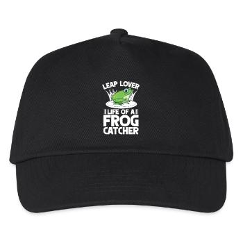 Frog Catcher Leap Lover Frog - Kids’ Baseball Cap - black - Front