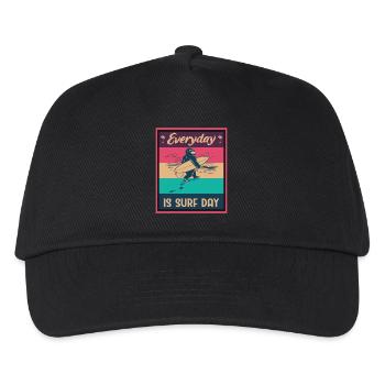 Chaque jour EST JOUR SURF des ambiances Gorilla Surfer Beach - Casquette de baseball Enfant - noir - Devant