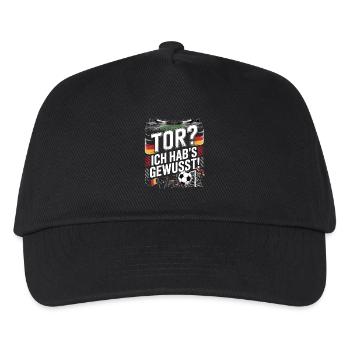 Tor? Ich hab’s gewusst! Fußball Fan - Kinder Basecap - Schwarz - Vorne