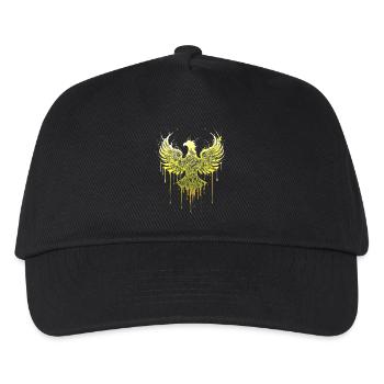 Phoenix of Gold – Noble Eagle Silhouette Street Art - Kids’ Baseball Cap - black - Front