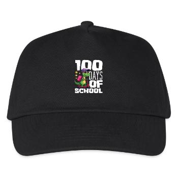 100 Days School Dinosaur Scooter - Kids’ Baseball Cap - black - Front