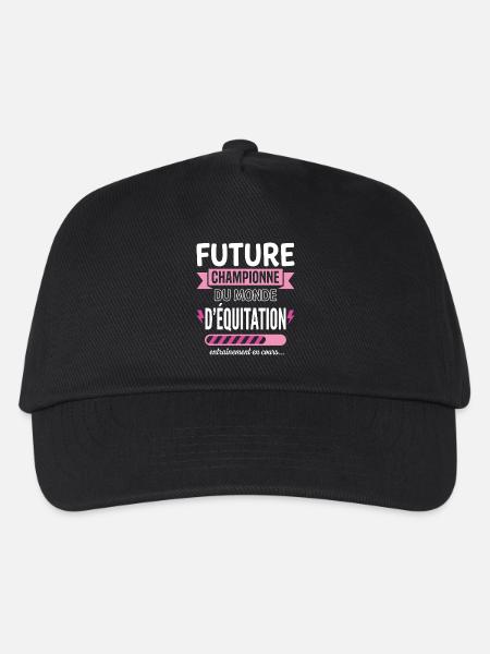 Future Championne Équitation Cavalière - Casquette de baseball Enfant - noir
