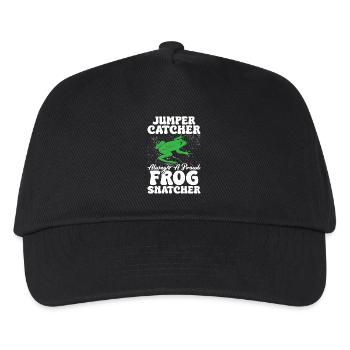 Frog Catcher Jumper Catcher Always A Proud Frog - Kinder Basecap - Schwarz - Vorne