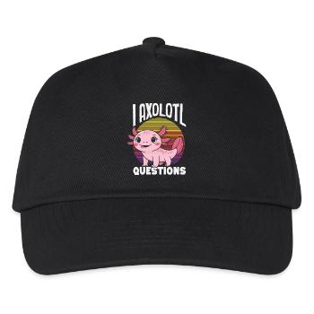 Süßes Axolotl Kawaii Axolotl Liebhaber - Kinder Basecap - Schwarz - Vorne