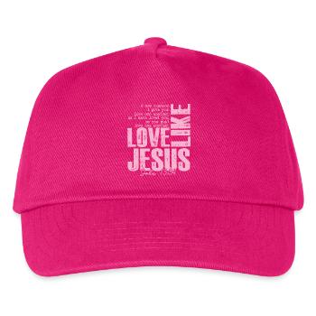 Love Like Jesus – Bible Verse John 13:34 | Christian - Kids’ Baseball Cap - fuchsia - Front