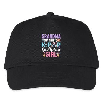 Grandma Of The K-Pop Birthday Girl - Kids’ Baseball Cap - black - Front
