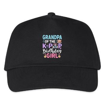 Grandpa Of The K-Pop Birthday Girl - Kinder Basecap - Schwarz - Vorne