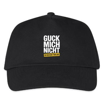 Guck Mich Nicht In Diesem Ton An Frech Büro Spruch - Kinder Basecap - Schwarz - Vorne