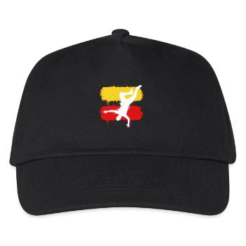 Parkour Freerunning Silhouette Sport - Kinder Basecap - Schwarz - Vorne