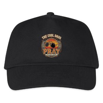 The Cool Dads Pray Mann Gottes Papa Glaube Kreuz - Kinder Basecap - Schwarz - Vorne