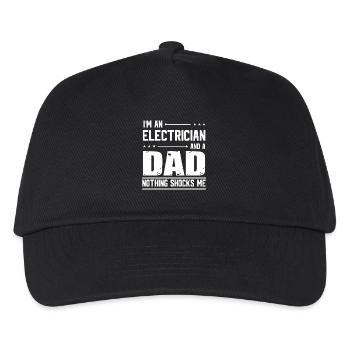 Electrician Dad Nothing Shocks Me - Kids’ Baseball Cap - black - Front
