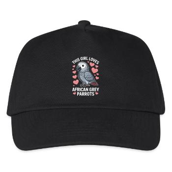 Grey Parrot Sayings Funny Grey Parrot Gift - Kids’ Baseball Cap - black - Front
