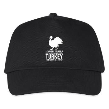 Turkey Sayings Turkey Funny Turkey Gift - Kids’ Baseball Cap - black - Front