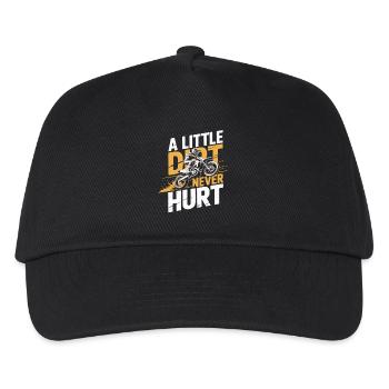 A Little Dirt Never Hurt – Motocross Dirt Bike - Kids’ Baseball Cap - black - Front