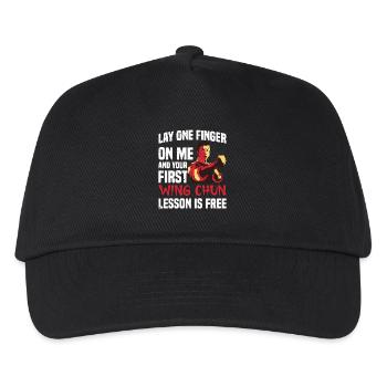  Wing Chun Kung Fu Training Lesson Teacher Wing - Kids’ Baseball Cap - black - Front