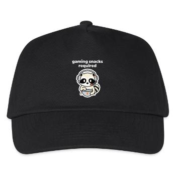 Gaming Snacks Required Raccoon Gamer - Kids’ Baseball Cap - black - Front